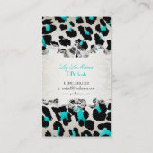 PixDezines Leopard/Champagner Visitenkarte (Rückseite)