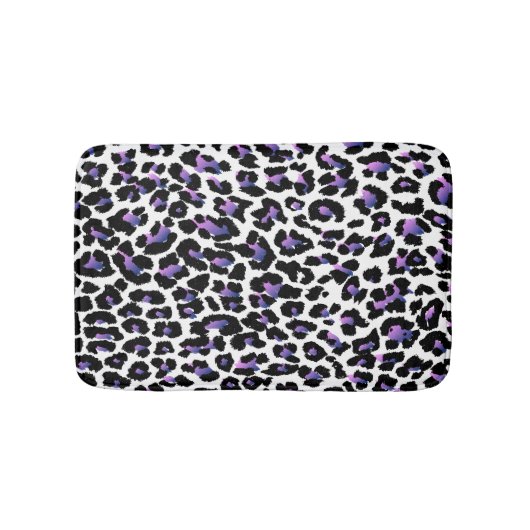 PixDezines Leopard-Druck/DIY-Hintergrundfarbe Badematte (Vorderseite)