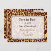 PixDezines Leopard drucken/DIY-Text/ Save the Date Ankündigungspostkarte (Vorne/Hinten)
