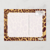 PixDezines Leopard drucken/DIY-Text/ Save the Date Ankündigungspostkarte (Rückseite)