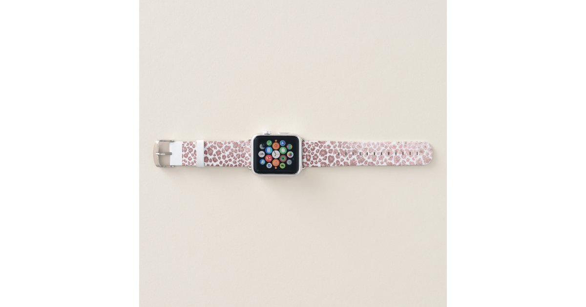 Pixdezines Leopard Goldtone Diy Hintergrund Der Apple Watch Armband Zazzle De