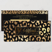 PixDezines Leopard/Imitate Gold/Geschenkgutschein (Vorne/Hinten)
