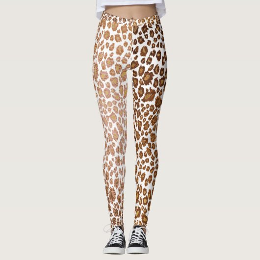 PixDezines Leopard/Imitats Metallic/DIY Hintergrun Leggings (Vorderseite)