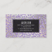 PixDezines leopard/lilac/Imitats Glitzer+silber Visitenkarte (Rückseite)