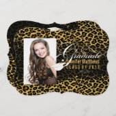PixDezines Leopard Print Abschluss Einladung (Vorne/Hinten)