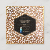 PixDezines Leopard Print/Imitate Gold/DIY Hintergr Quadratische Visitenkarte (Rückseite)