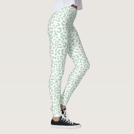 PixDezines Leopard Print/Mint Green Leggings (Rechts)