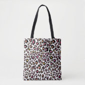 PixDezines Leopard Print/Pink+Orange/DIY-Hintergru Tasche (Vorderseite)