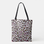 PixDezines Leopard Print/Pink+Orange/DIY-Hintergru Tasche (Rückseite)
