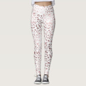 PixDezines Leopard Print/Rose Gold Tone Leggings (Vorderseite)