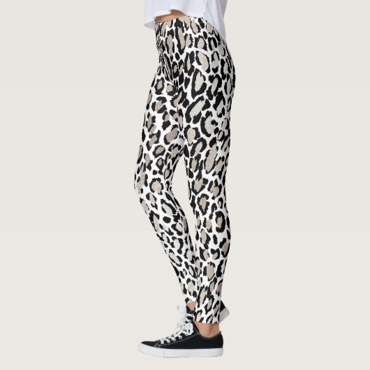PixDezines Leopard Print/Silver Tone Leggings (Links)