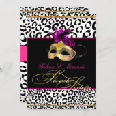 PixDezines Leopard Sweet 16 Masquerade / DIY Farbe Einladung (Vorne/Hinten)