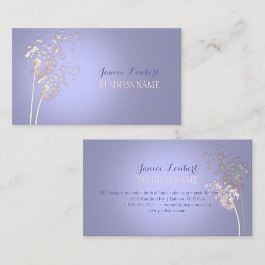 PixDezines-Leuchter/DIY-Hintergrundfarbe Visitenkarte (Vorne/Hinten)