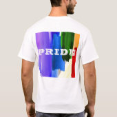 PixDezines LGBT Brushed Watercolor Rainbow T-Shirt (Rückseite)