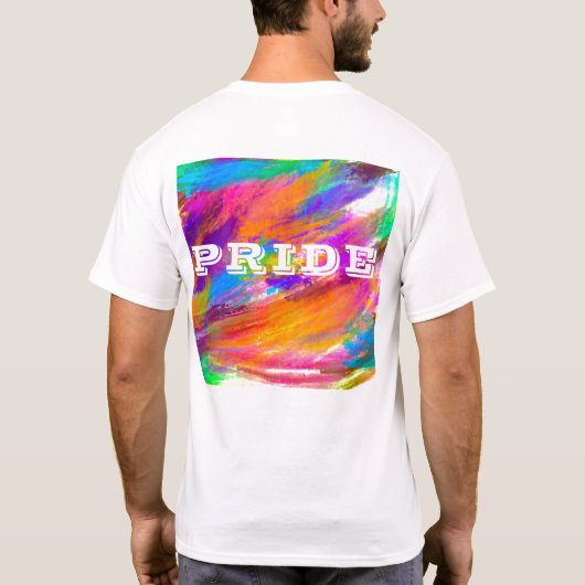 PixDezines LGBT Rainbow Pride T-Shirt (Rückseite)