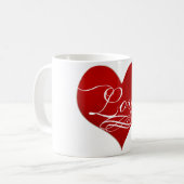 PixDezines Liebe/Herz/DIY Hintergrund Kaffeetasse (Vorderseite Links)