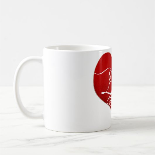 PixDezines Liebe/Herz/DIY Hintergrund Kaffeetasse (Links)