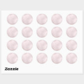 PixDezines LIEBE IRIDESCENT BLUSH PINK Runder Aufkleber (Blatt)