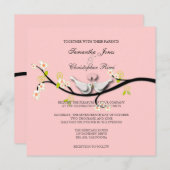 PixDezines-Liebe taucht/dunkle Hintergrundfarbe Einladung (Vorne/Hinten)