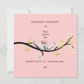 PixDezines-Liebe taucht/dunkle Hintergrundfarbe Einladung (Rückseite)