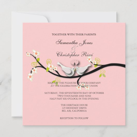 PixDezines-Liebe taucht/dunkle Hintergrundfarbe Einladung (Vorderseite)