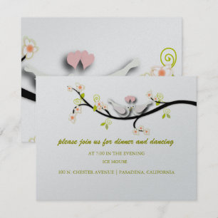 PixDezines liebt Turteltauben / DIY-Hintergrundfar Einladung