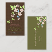 PixDezines liebt Vögel+Hölzerne Zweig-/Degwood-Far Visitenkarte (Vorne/Hinten)