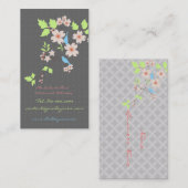 PixDezines liebt Vögel+Hölzerne Zweig-/Degwood-Far Visitenkarte (Vorne/Hinten)