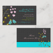 PixDezines liebt Vögel+schwimmende Herzen/Gaumenfa Visitenkarte (Vorne/Hinten)