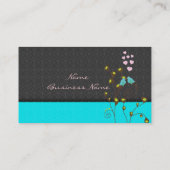 PixDezines liebt Vögel+schwimmende Herzen/Gaumenfa Visitenkarte (Rückseite)