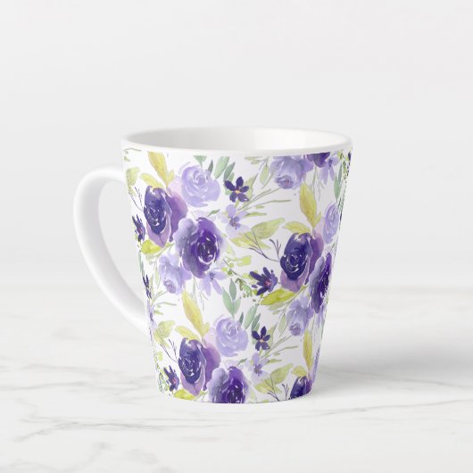 PixDezines Lila Blume Milchtasse (Linke Ecke)