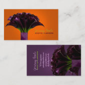 PixDezines lila Calla/Deuy-Hintergrundfarbe Visitenkarte (Vorne/Hinten)