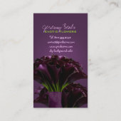 PixDezines lila Calla/Deuy-Hintergrundfarbe Visitenkarte (Rückseite)
