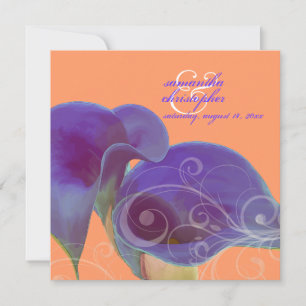 PixDezines lila Calla-Lilien/diy Einladung