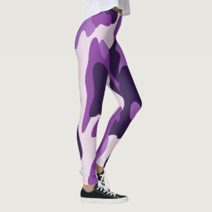 PixDezines Lila Camouflage Leggings