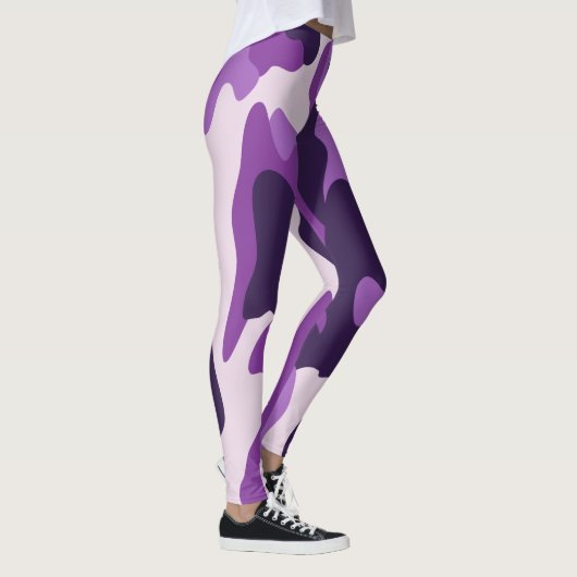 PixDezines Lila Camouflage Leggings (Rechts)