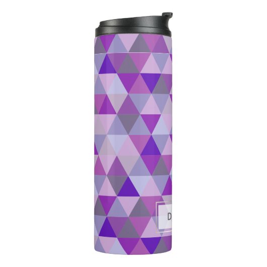 PixDezines-Lila Geometrie/Dreiecke Thermosbecher (Nach links gedreht)