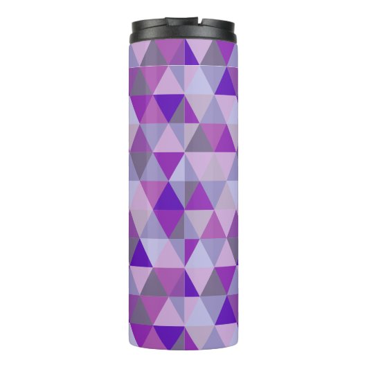 PixDezines-Lila Geometrie/Dreiecke Thermosbecher (Rückseite)
