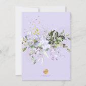 PixDezines Lila Gum Eukalyptus Brautparty Einladung (Rückseite)