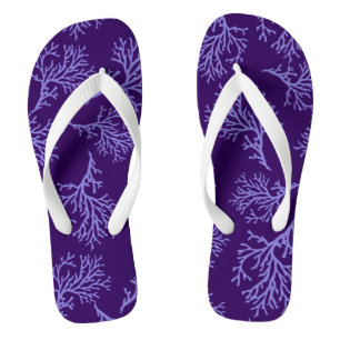 PixDezines lila Korallen/Farbtöne Badesandalen