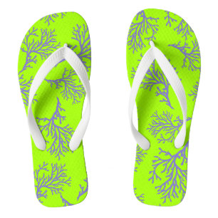 PixDezines lila Korallen/Farbtöne Badesandalen
