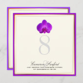PixDezines lila Orchideen/Tischnummern Einladung (Vorne/Hinten)