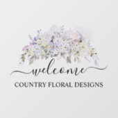 PixDezines Lila Rose Hydrangeas Fensteraufkleber (Blatt)