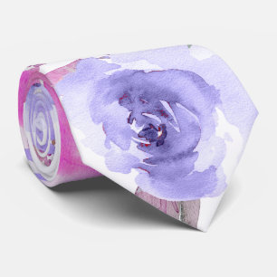 PixDezines Lila Sommer Rose Neck Tie Krawatte
