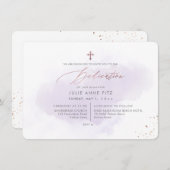 PixDezines - Lila Wasserfarbendefinition Einladung (Vorne/Hinten)