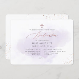 PixDezines - Lila Wasserfarbendefinition Einladung