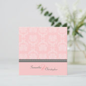 PixDezines Liliana Damask, anpassbarer Hintergrund Einladung (Stehend Vorderseite)