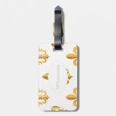 PixDezines Lilie/Imitate Gold/DIY Hintergrund Gepäckanhänger (Rückseite vertikal)