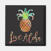 PixDezines Live Aloha Ananas/DIY Hintergrund Magnet (Vorne)