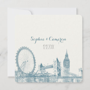 PixDezines London/DIY-Hintergrundfarbe Einladung